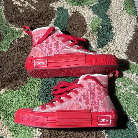Dior Red and White Sneakers - Picture 4 of 6